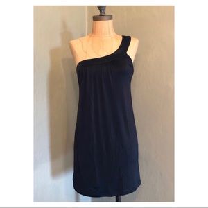 Bebe One Shoulder Mini Dress Black XXS